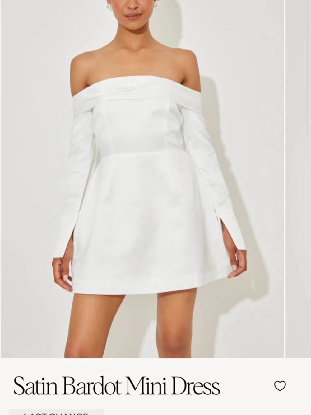 Odd Muse Off-Shoulder Bardot Mini Dress in White